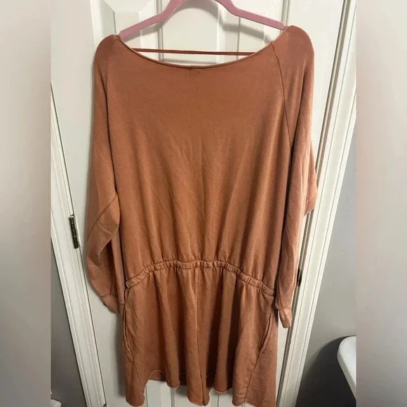 Aerie Romper French Terrycloth Round Neck Long Sleeve One Piece Romper Size XXL - Picture 6 of 6